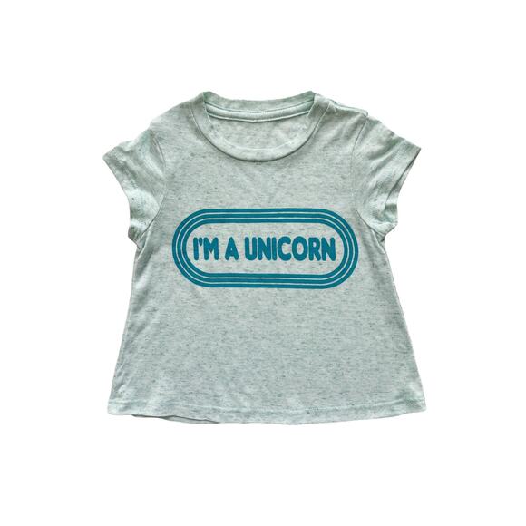 NWOT Tiny Whales “I'm A Unicorn” Tee Size 2 - Picture 1 of 3